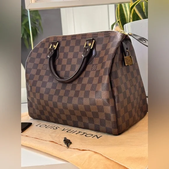 Louis Vuitton - Speedy 30 Damier Ebene - Picture 1 of 8